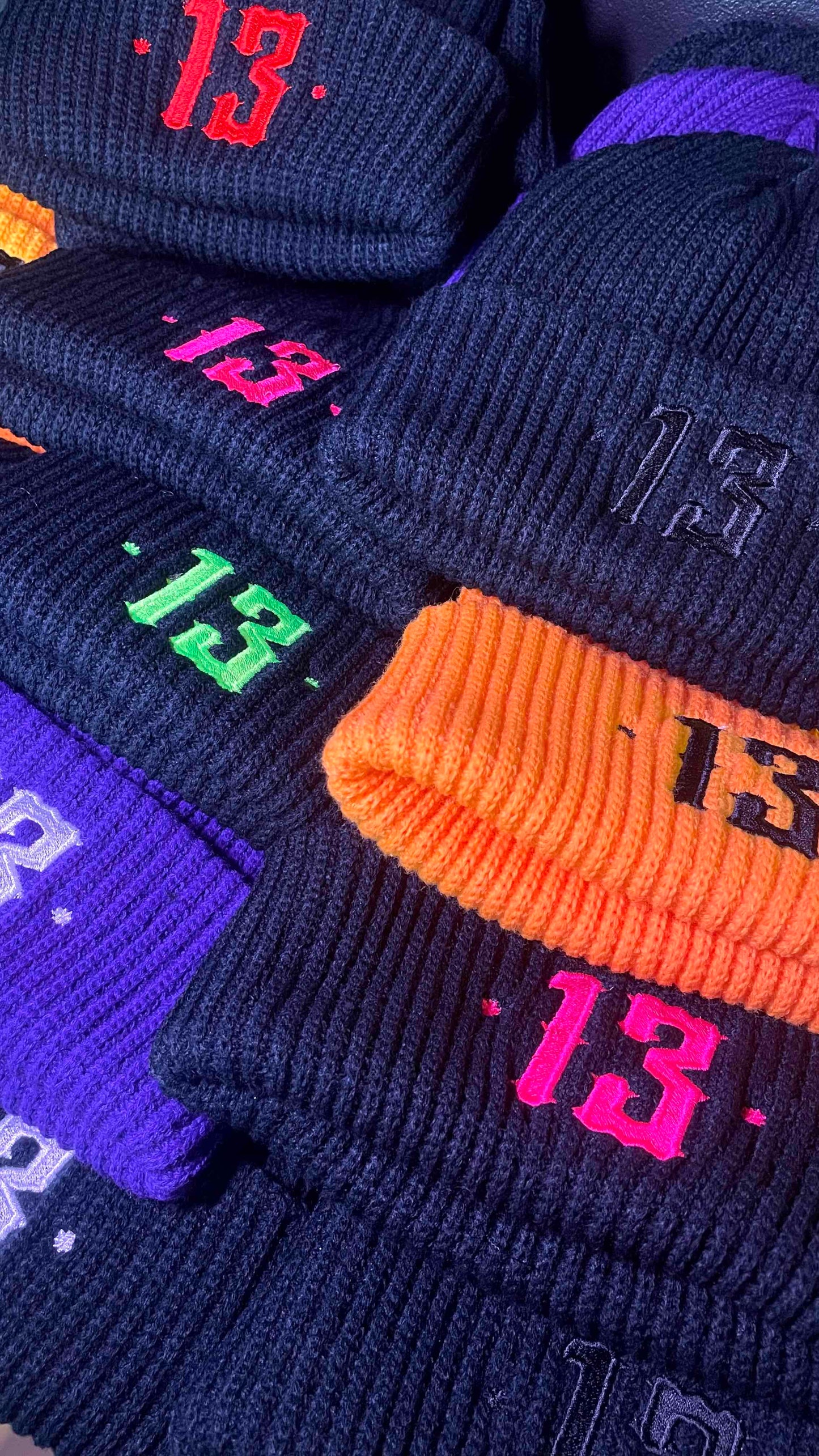 Luxury 13 Beanie - Black on yellow