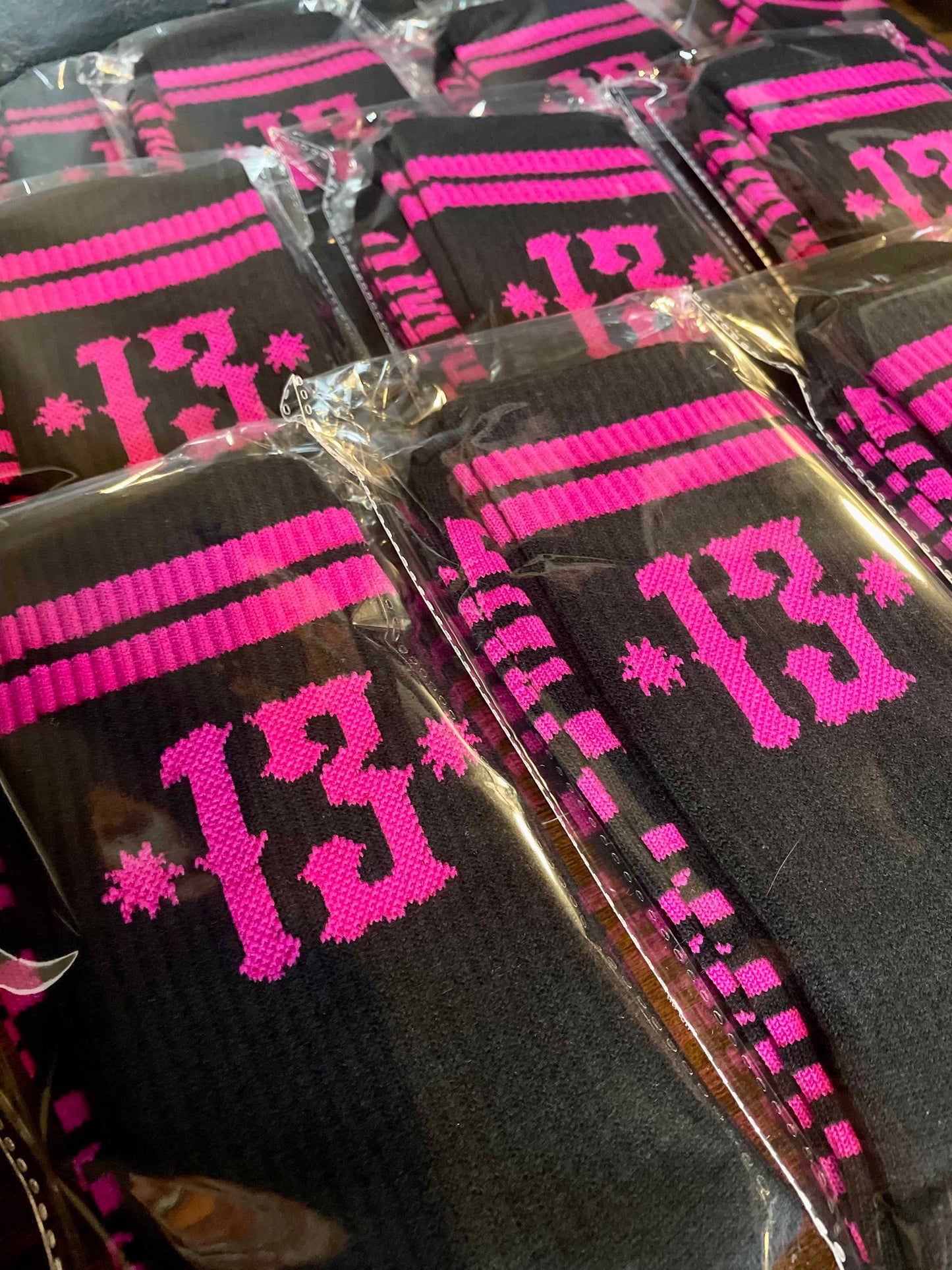 13 Socks - Twisted Generation - Black & Neon Pink - Limited Edition