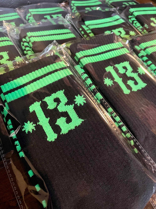 13 Socks - Twisted Generation - Black & Neon Green - Limited Edition